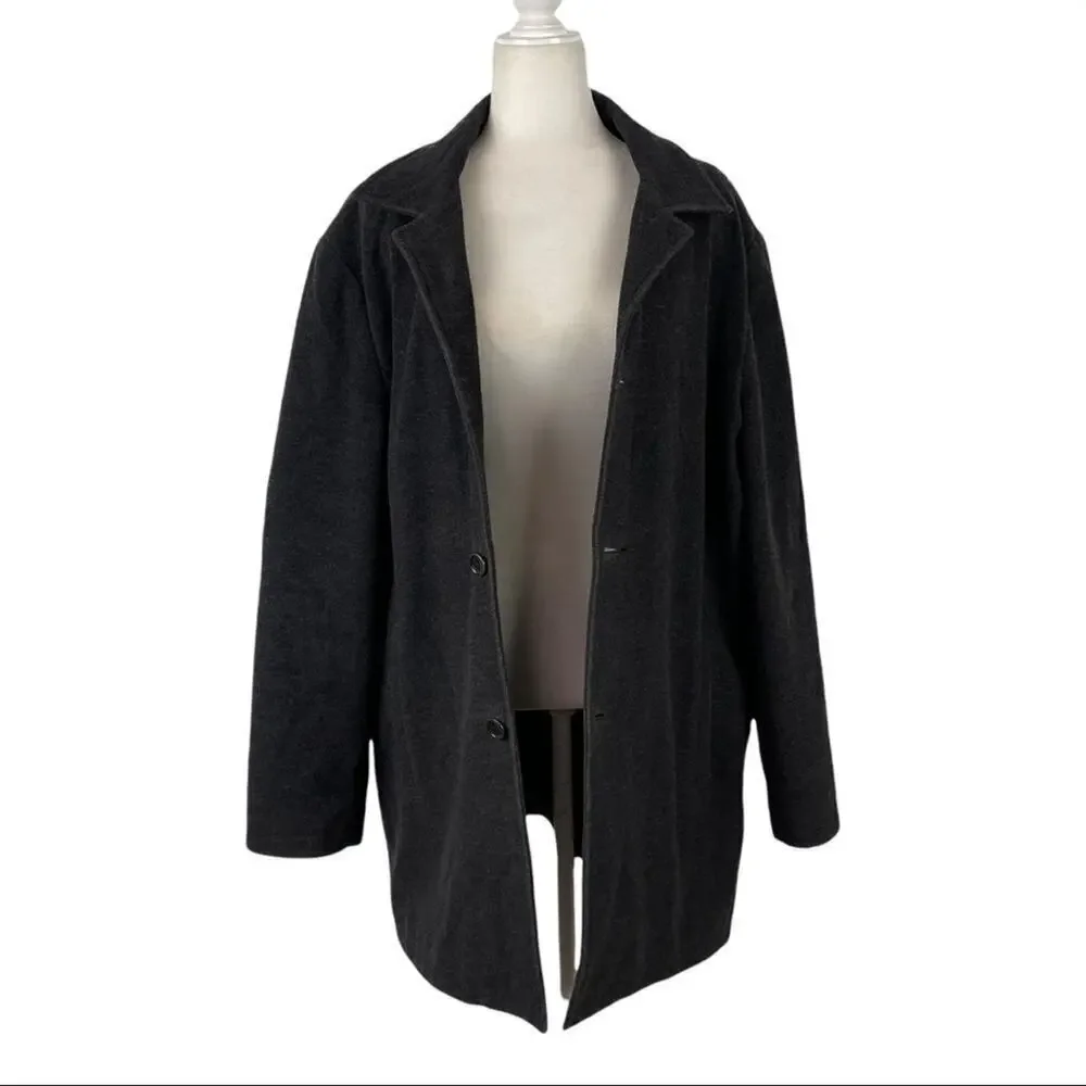 Banana Republic Men's Single Breasted Wool Cashmere Blend Coat Jacket Size L